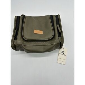 MIRASON Travel Toiletry Bag, Hanging Toiletry Bag for Men Olive PVC Leather
